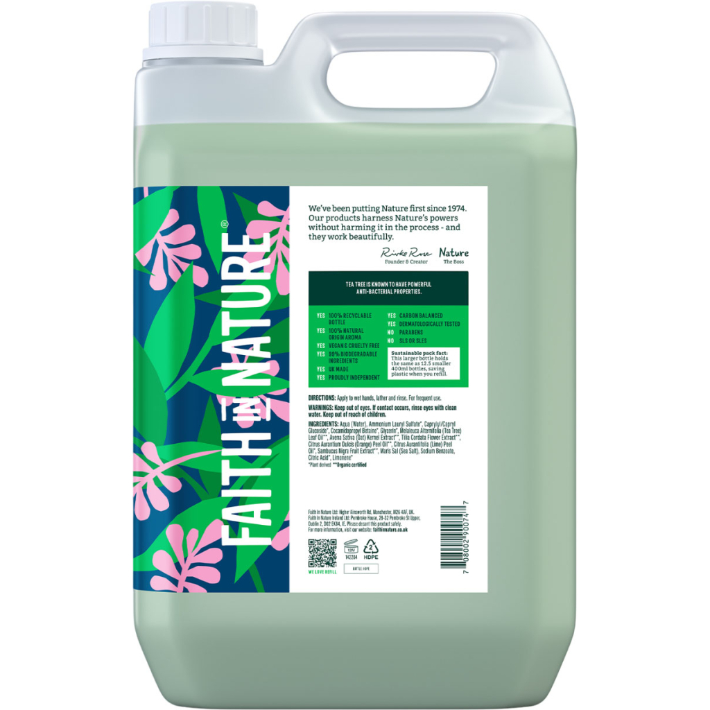 Рідке мило Faith in Nature Натуральне З чайним деревом 5 л (708002900747) - изображение 1