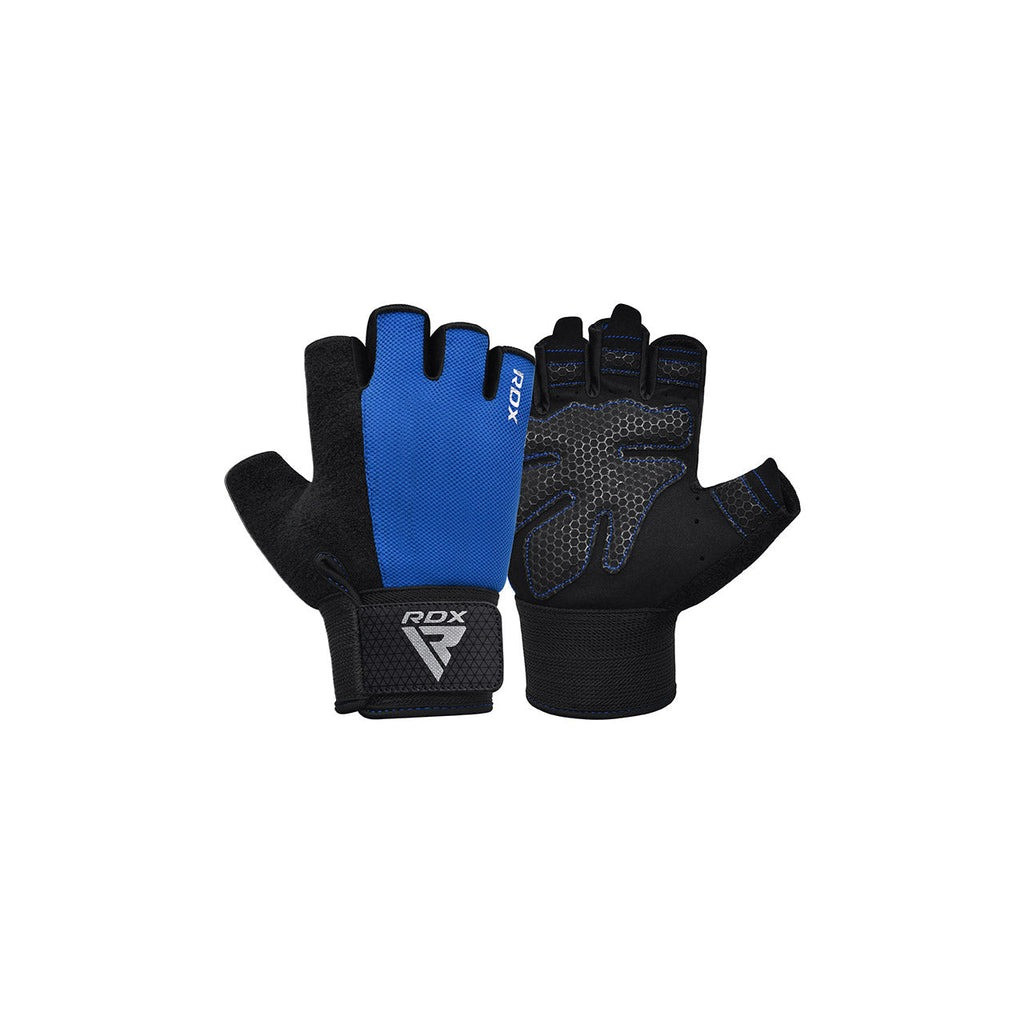 Рукавички для фітнесу RDX W1 Half Blue Plus XL (WGA-W1HU-XL+) - зображення 3