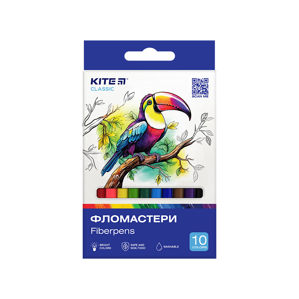 Фломастери Kite Classic 10 кольорів (K-455) - зображення 1