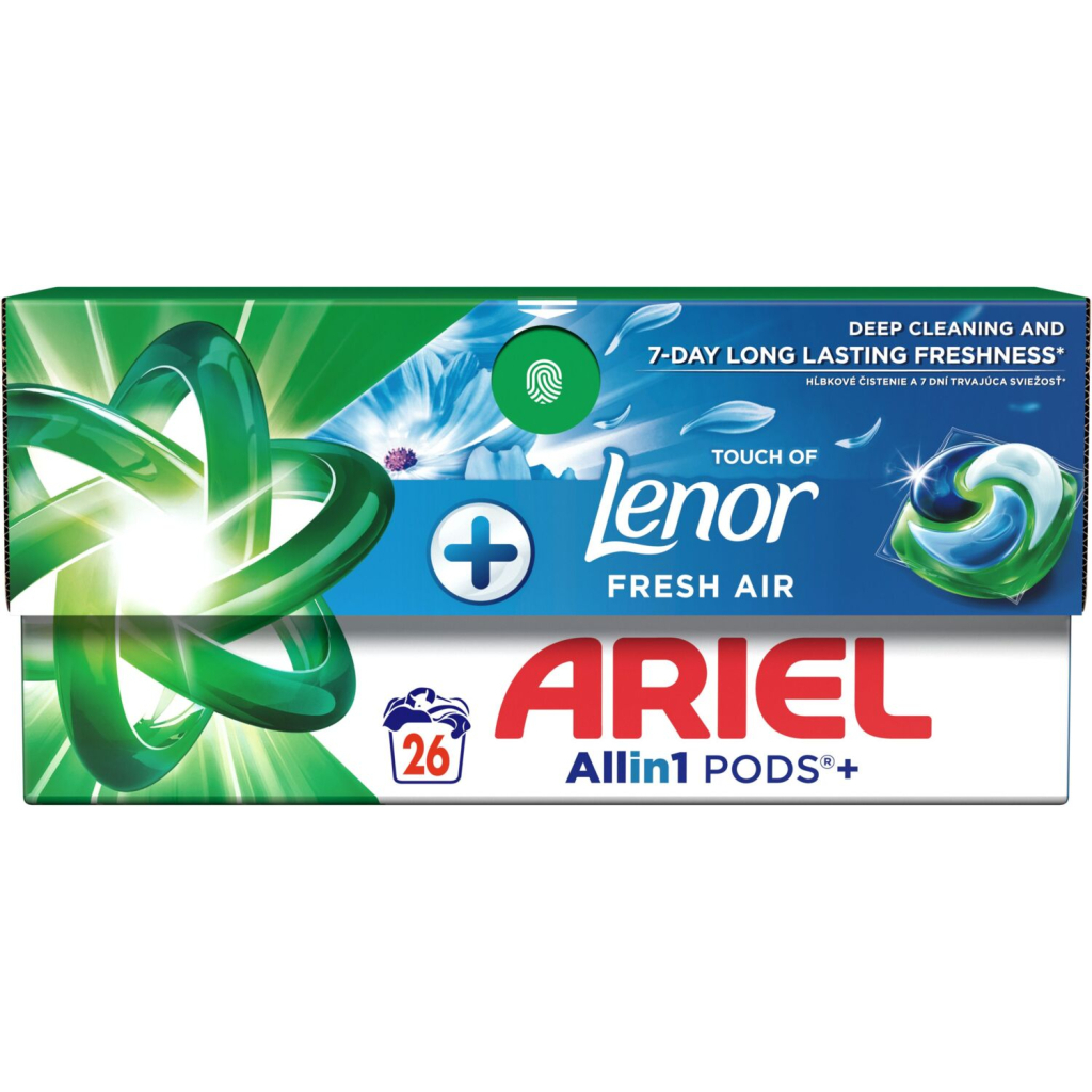 Капсули для прання Ariel Pods+ All-in-1 Touch of Lenor Дотик свіжого повітря Lenor 26 шт. (8700216766043) - изображение 2