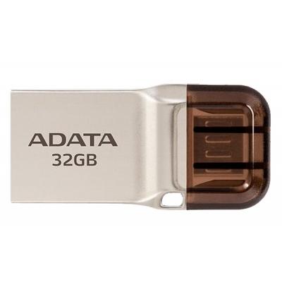 USB флеш накопичувач ADATA 32GB UC360 Golden USB 3.1 OTG (AUC360-32G-RGD) - зображення 1