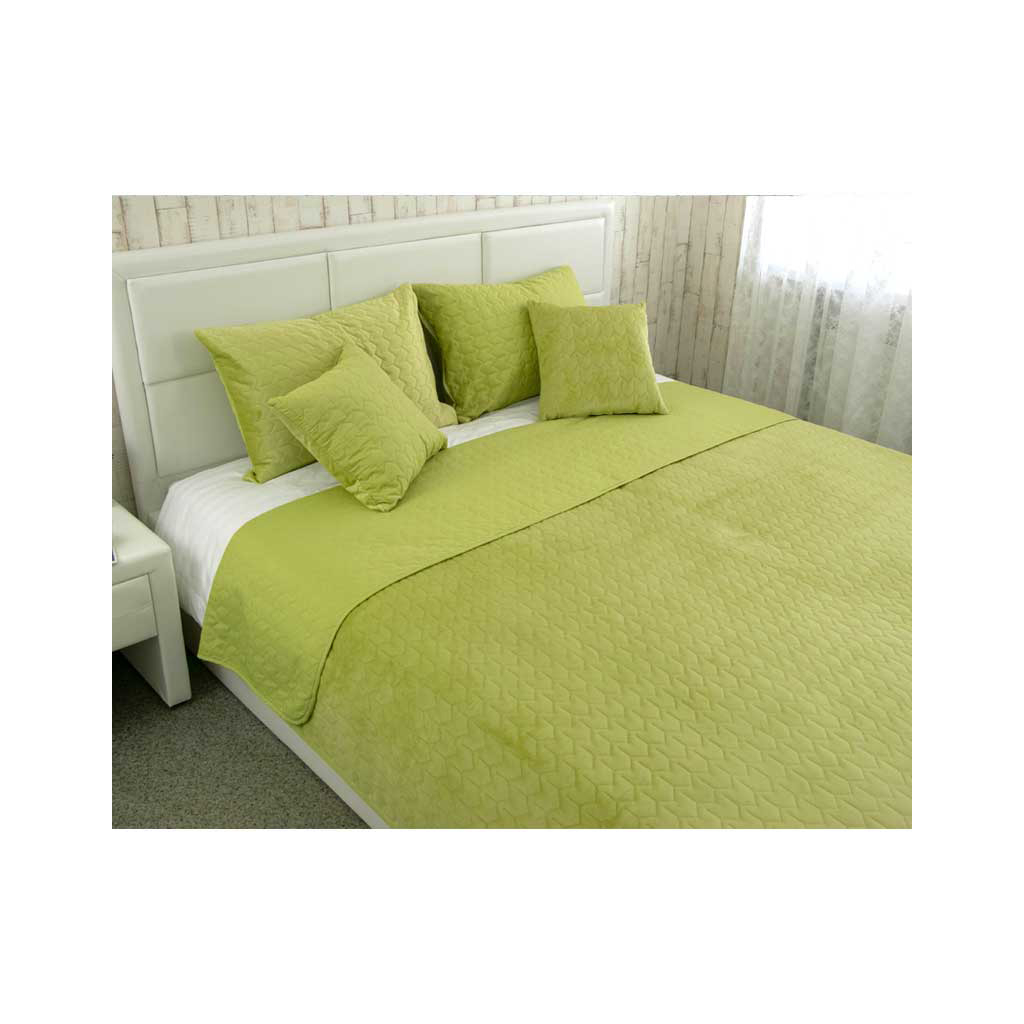 Покривало Руно двостороннє VeLour Зелене 220х240 см (330.55_Green banana) - зображення 1
