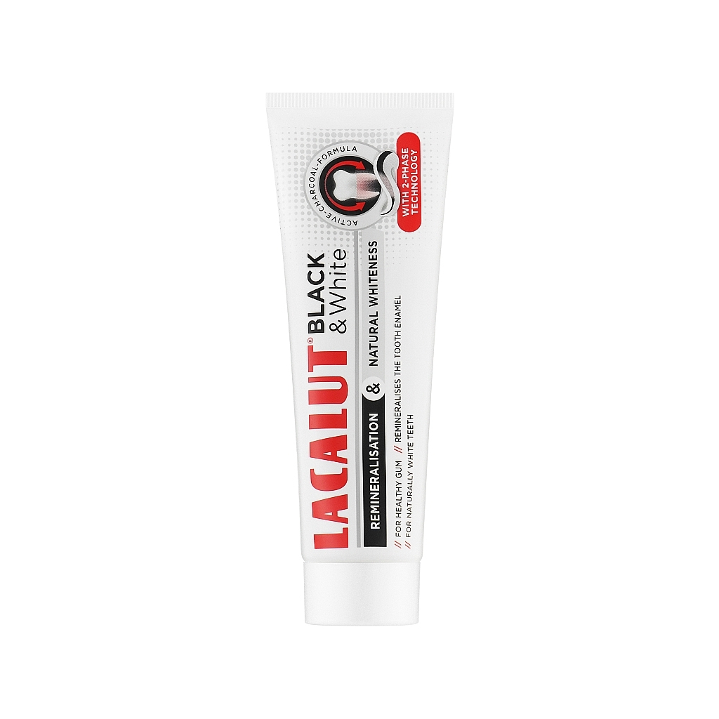 Зубна паста Lacalut Black & White 75 мл (4016369546215) - зображення 2