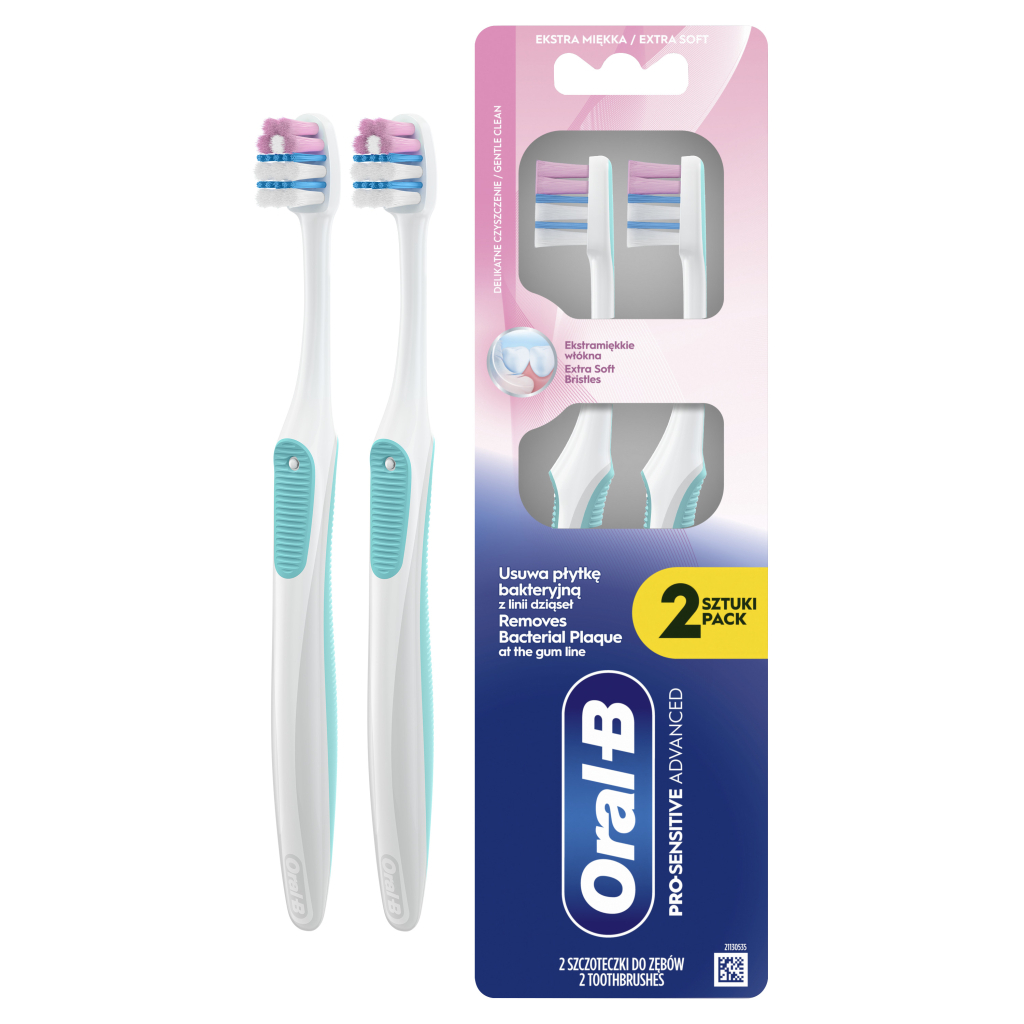 Зубна щітка Oral-B Pro-Sensitive Advanced Екстрам'яка 2 шт. (8700216567916) - зображення 1