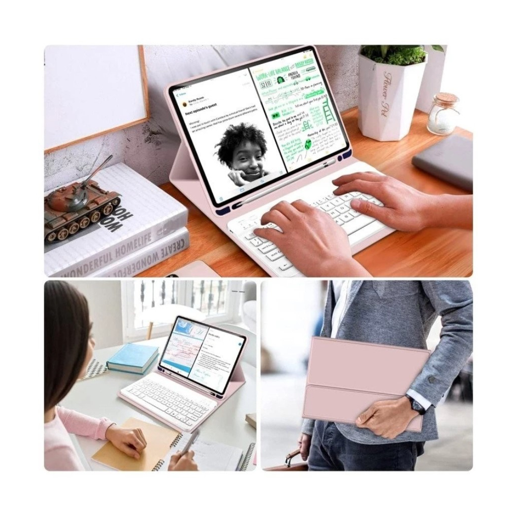 Чохол до планшета BeCover with keyboard Apple iPad Mini 6 2021 Pink (712990) - зображення 7