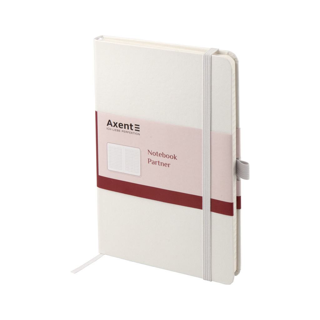 Блокнот Axent Partner, А5, 125х195 мм, 96арк, кліт,білий (8201-21-A) - зображення 2