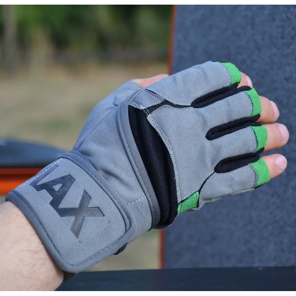 Рукавички для фітнесу MadMax MFG-860 Wild Grey/Green L (MFG-860_L) - зображення 3