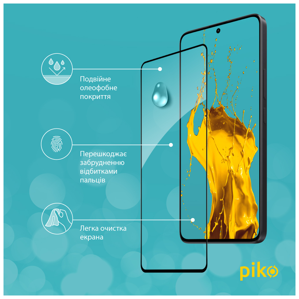 Скло захисне Piko Full Glue Xiaomi Redmi Note 13 5G Black (1283126583988) - изображение 4