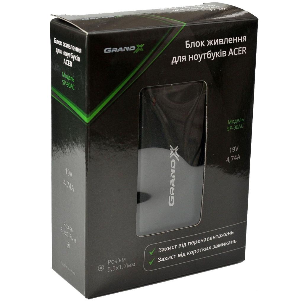 Блок живлення до ноутбуку Grand-X HP/Compaq (18.5V 3.5A 65W) 4.8x1.7mm (HP65W17C) - зображення 2