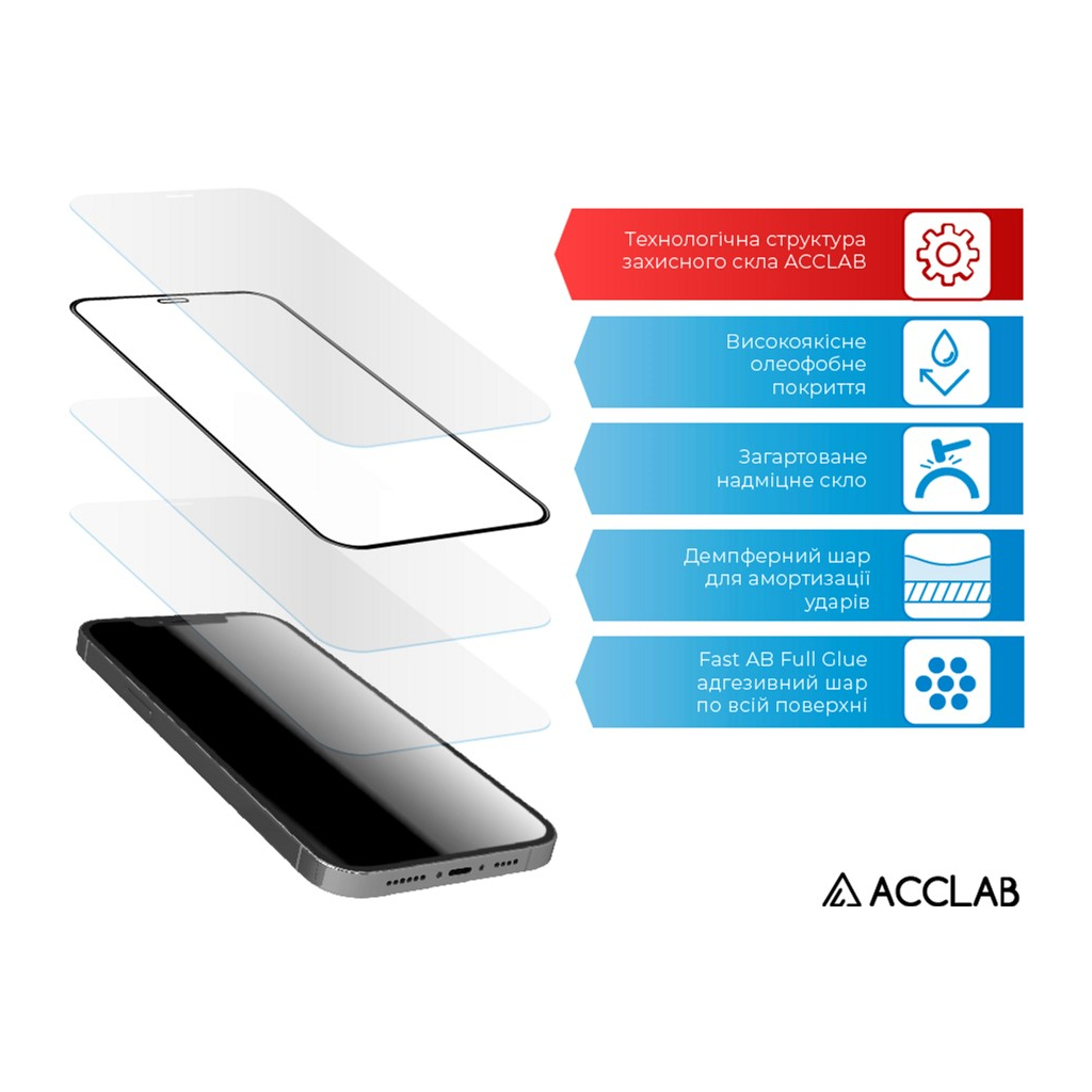 Скло захисне ACCLAB Full Glue Tecno Camon 18 (1283126529115) - зображення 4
