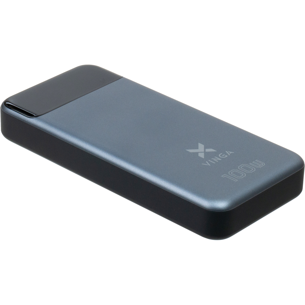 Батарея універсальна Vinga 30000 mAh 100W Display VA Grey (Li-Ion) (VPBB30100) - зображення 4
