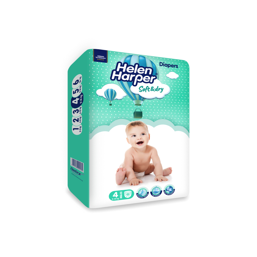 Підгузки Helen Harper Soft&Dry New Maxi Розмір 4 (9-14 кг) 46 шт (2316775) - зображення 6