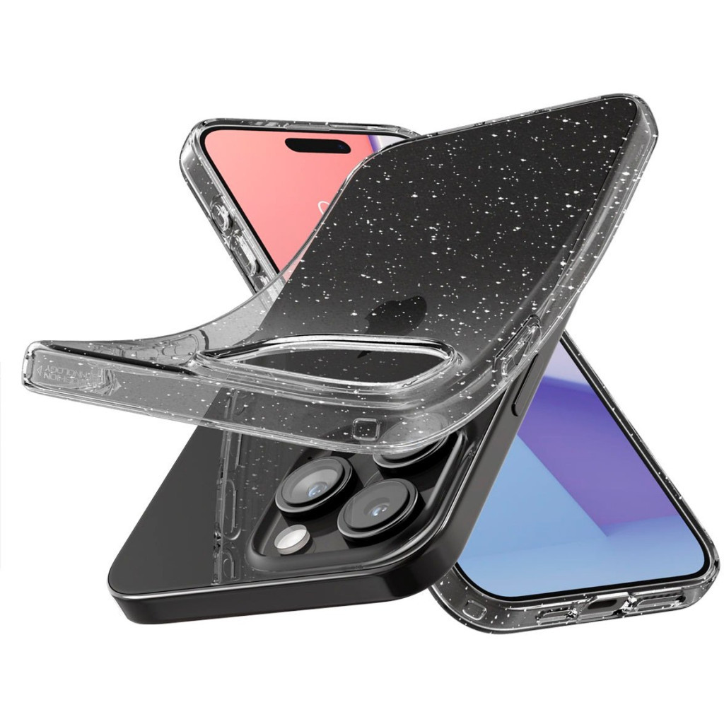 Чохол до мобільного телефона Spigen Apple iPhone 15 Pro Liquid Crystal Glitter Crystal Quartz (ACS06701) - изображение 10