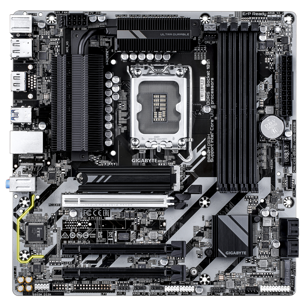 Материнська плата GIGABYTE B860M DS3H - зображення 1