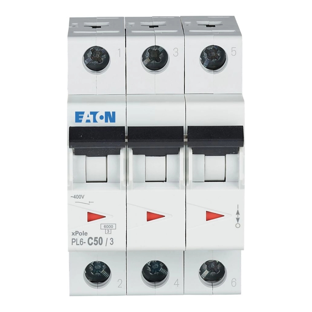 Автоматичний вимикач Eaton 3-п. М3 С 50А PL6 6кА - зображення 2