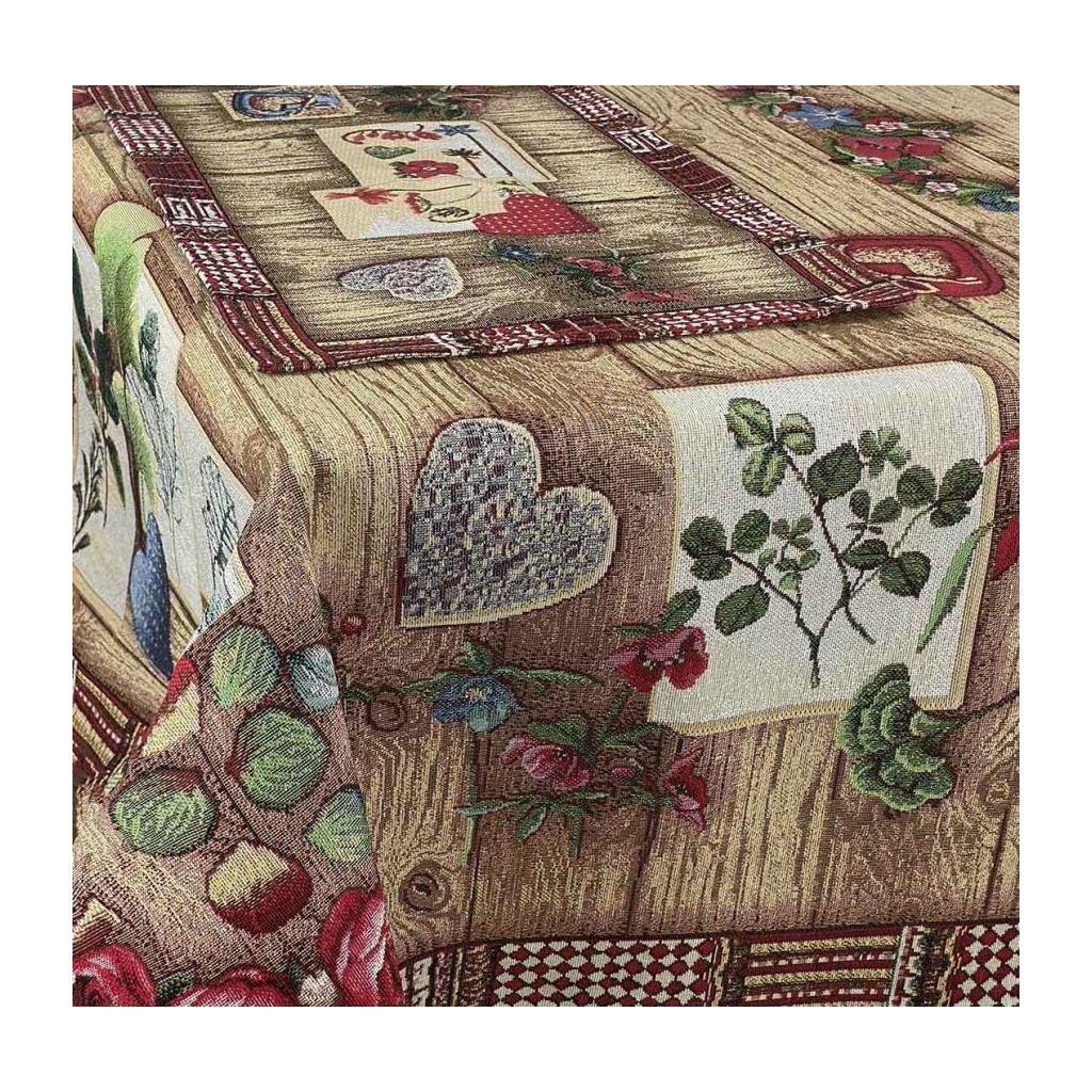 Скатертина Прованс гобеленова Wooden 134х180 см (4823093435988) - зображення 2