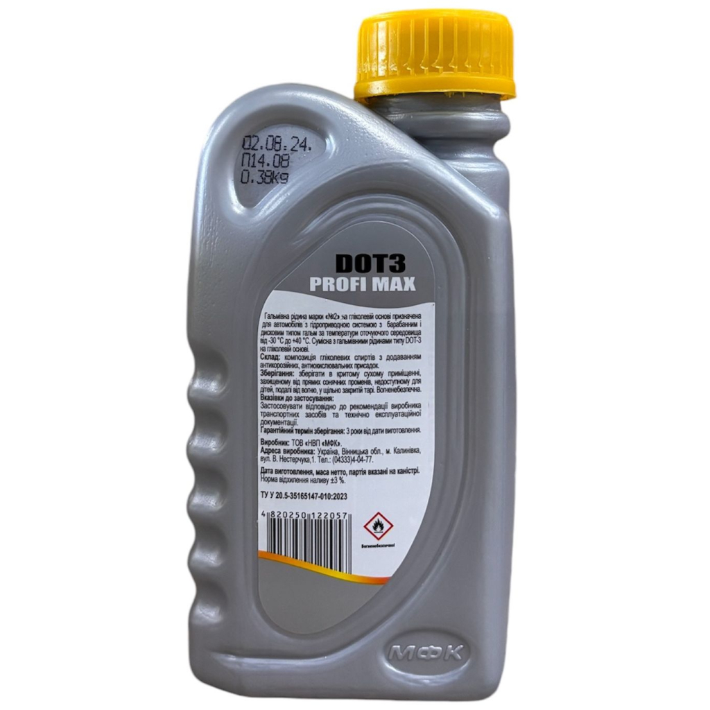 Гальмівна рідина МФК Profi Max DOT- 3 0,5л - зображення 2
