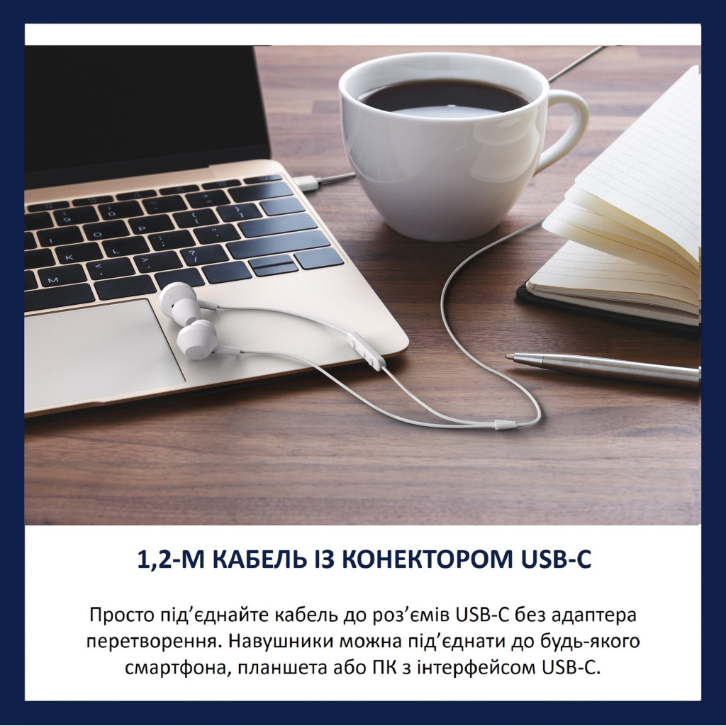 Навушники Philips TAE5008WT/00 USB-С White (TAE5008WT/00) - зображення 6