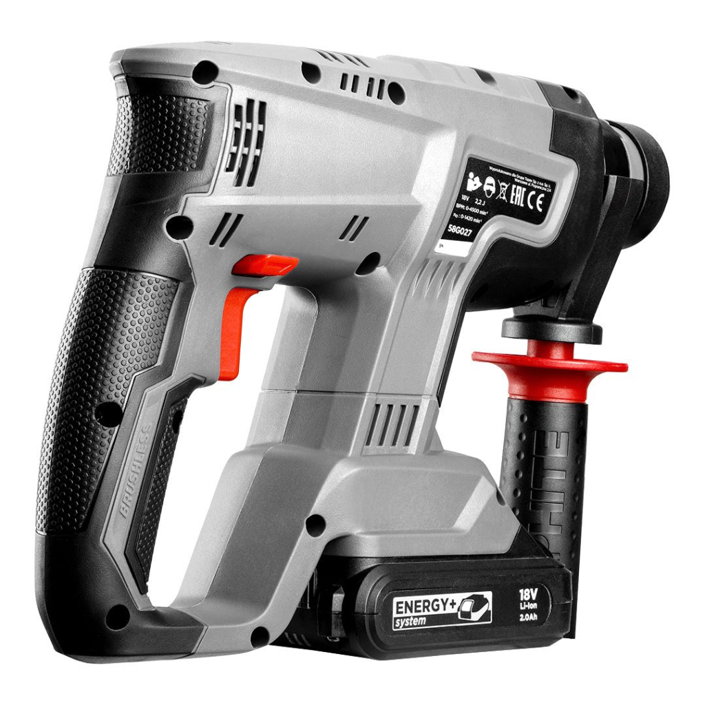 Перфоратор Graphite Energy+ SDS-plus, 18V, 2.2Дж, 2.26кг (без АКБ та ЗП) (58G027) - изображение 6