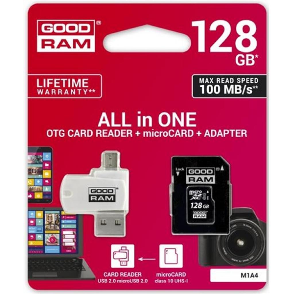 Карта пам'яті Goodram 128GB microSDXC class 10 UHS-I (M1A4-1280R12) - зображення 2
