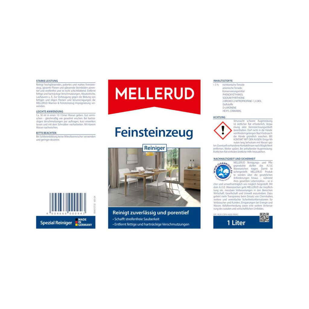 Засіб для миття підлоги Mellerud Для чищення керамограніту та керамічної плитки 1 л (4004666000943) - изображение 3