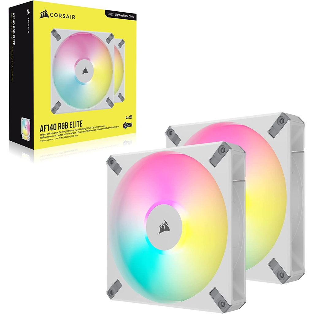 Кулер до корпусу Corsair AF140 RGB Elite White Dual Pack (CO-9050160-WW) - зображення 2