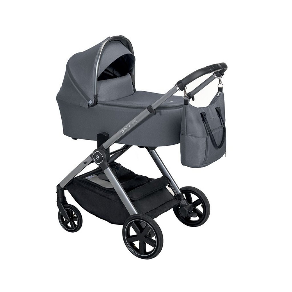 Коляска Espiro 2 в 1 Only New 17 Graphite Street сіра рама (5906724204241) - зображення 1