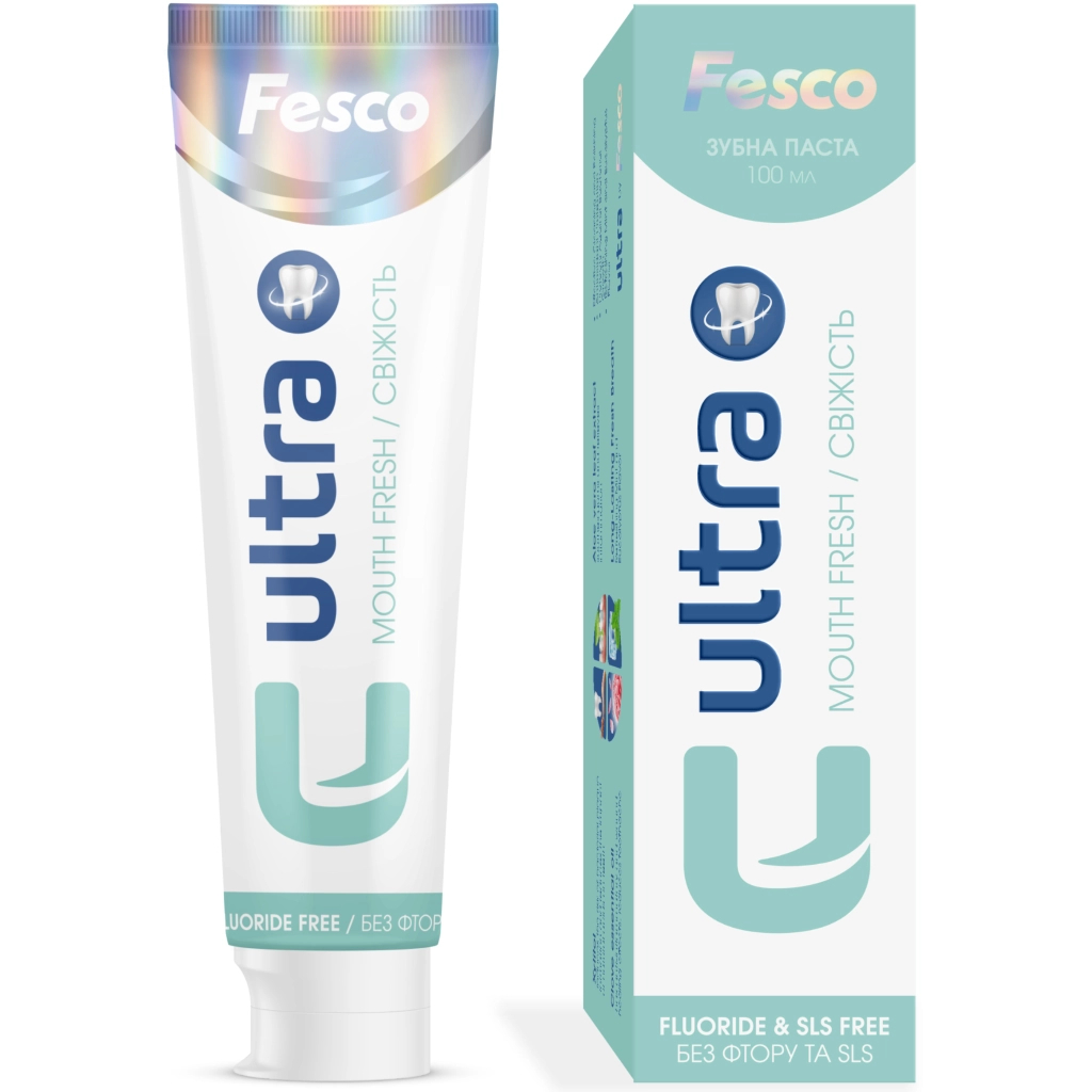 Зубна паста Fesco Ultra Mouth Fresh Свіжість 100 мл (4820204701987) - изображение 2
