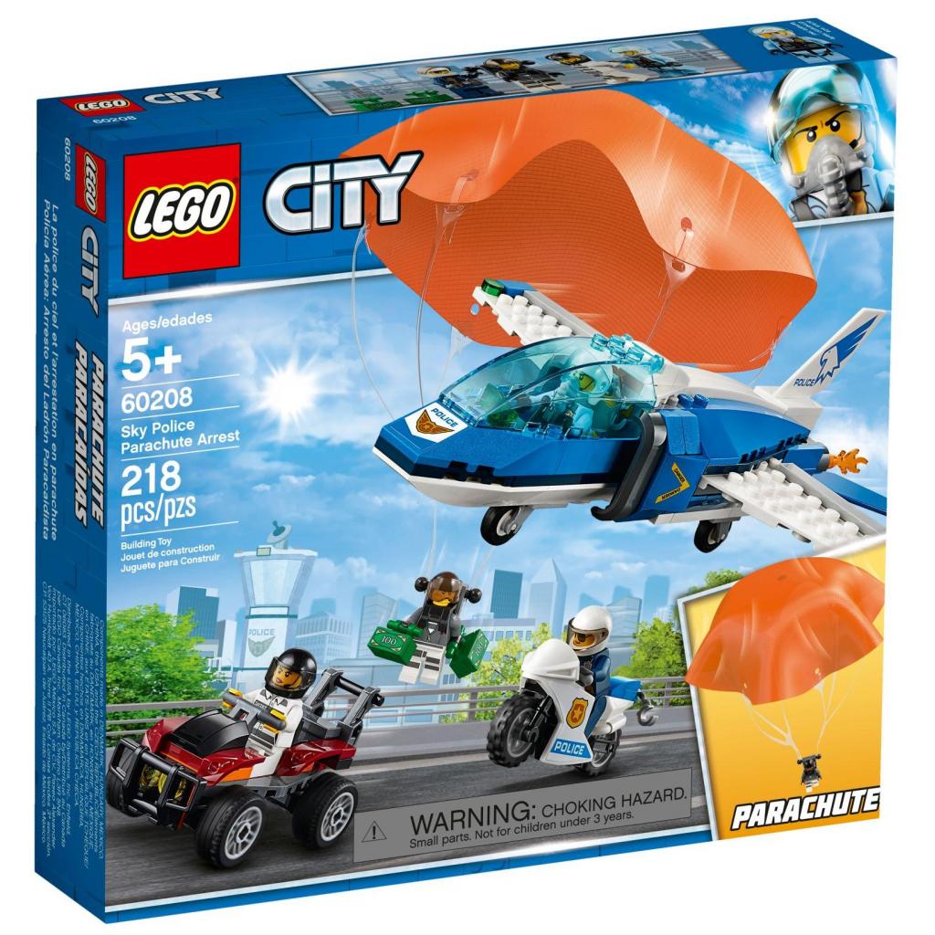 Конструктор LEGO City Повітряна поліція: арешт із парашутом 218 деталей (60208) - зображення 1