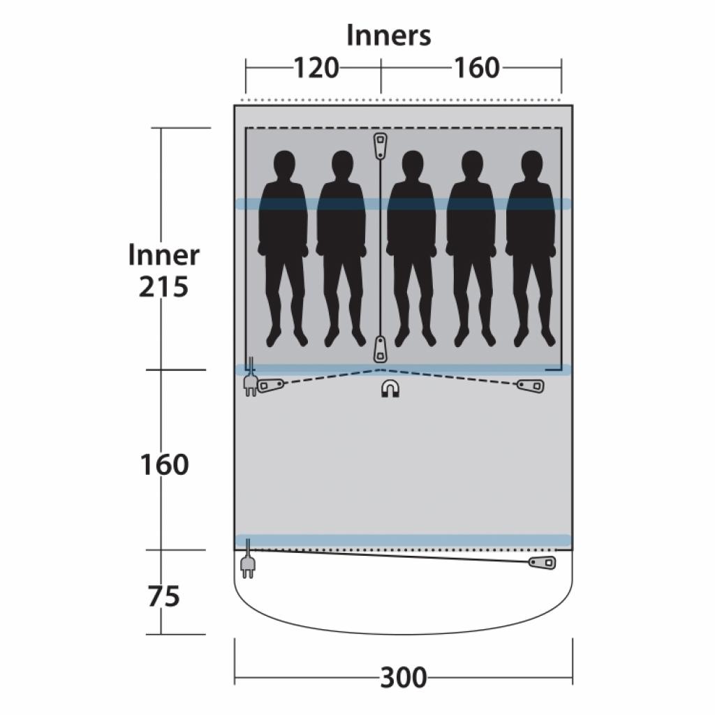 Намет Outwell Lindale 5PA Blue (928271) - зображення 8
