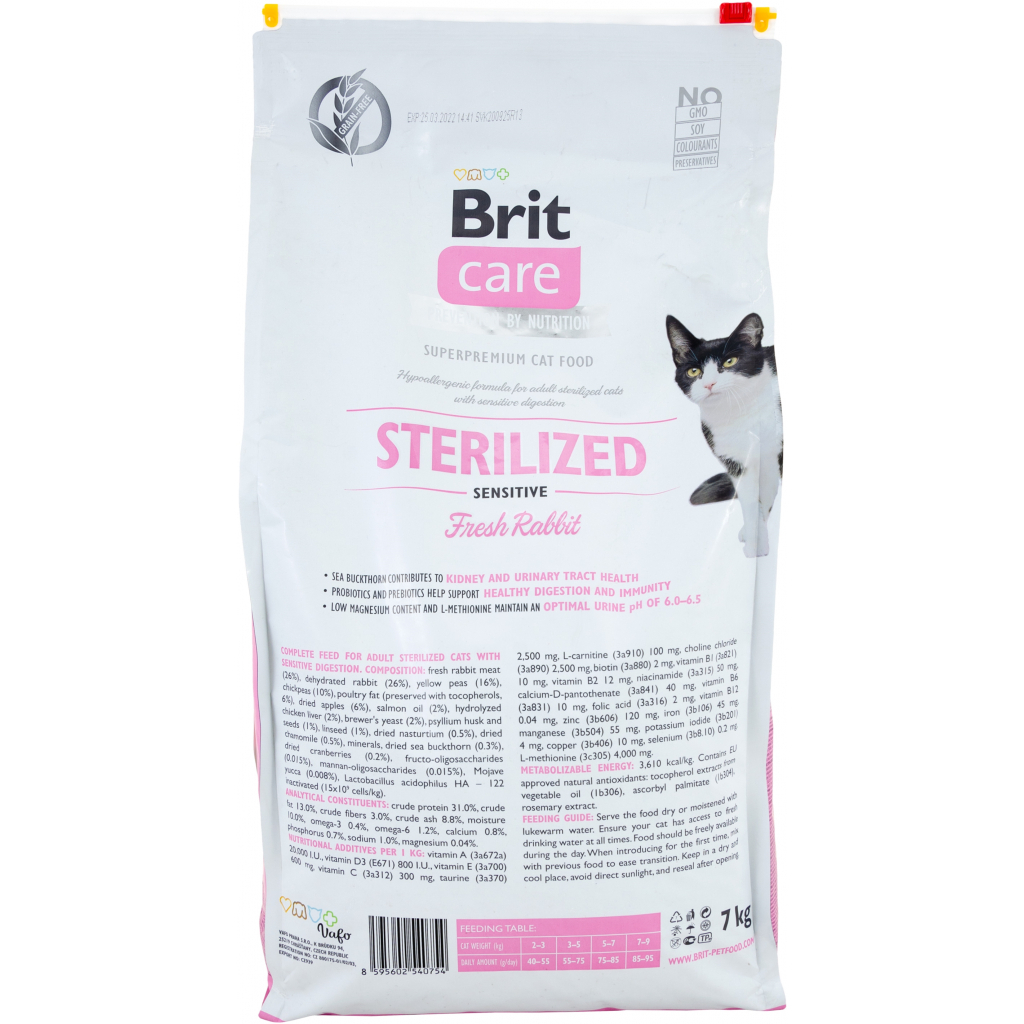 Сухий корм для кішок Brit Care Cat GF Sterilized Sensitive 7 кг (8595602540754) - зображення 2
