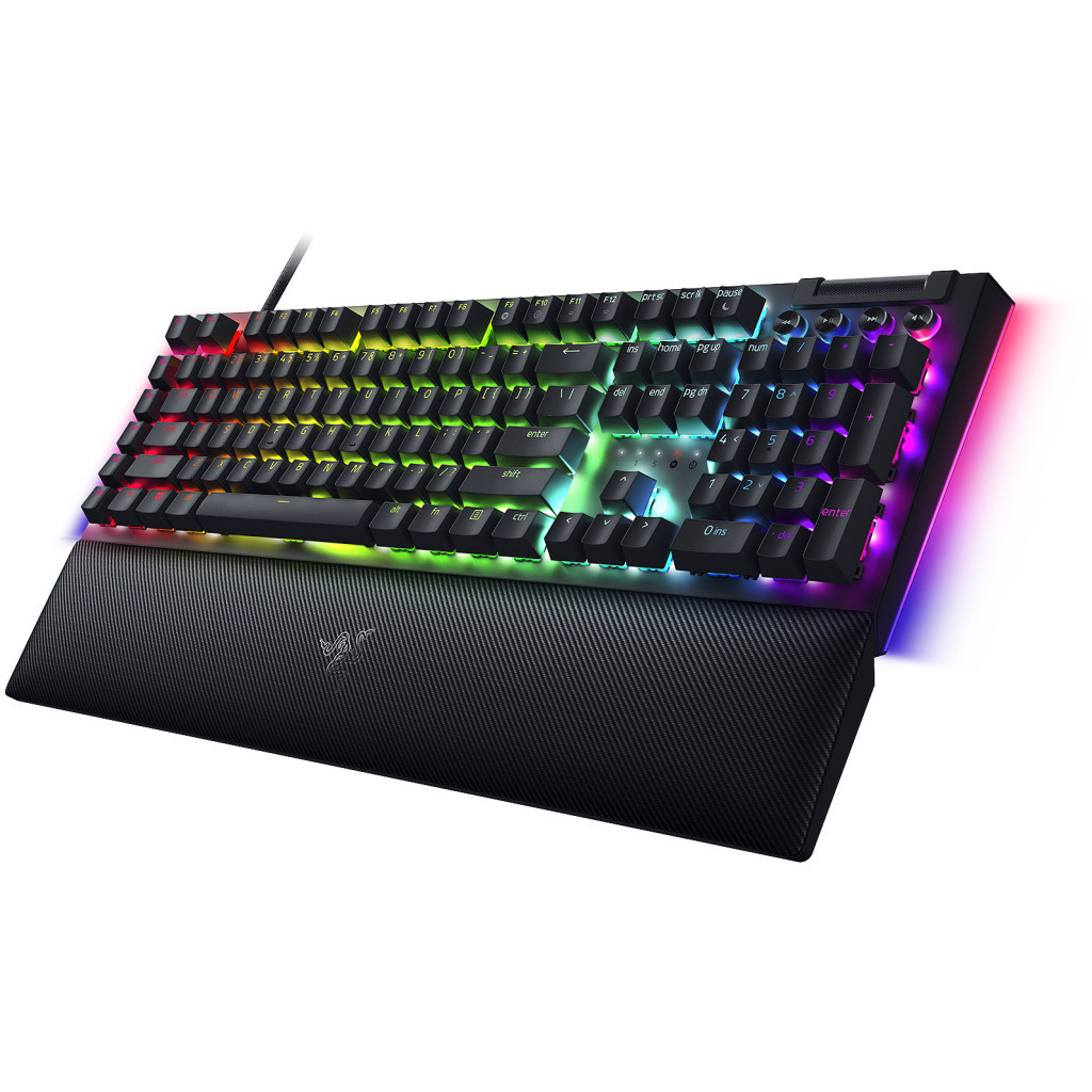Клавіатура Razer BlackWidow V4 Yellow Switch USB RU Black (RZ03-04692500-R3R1) - зображення 4