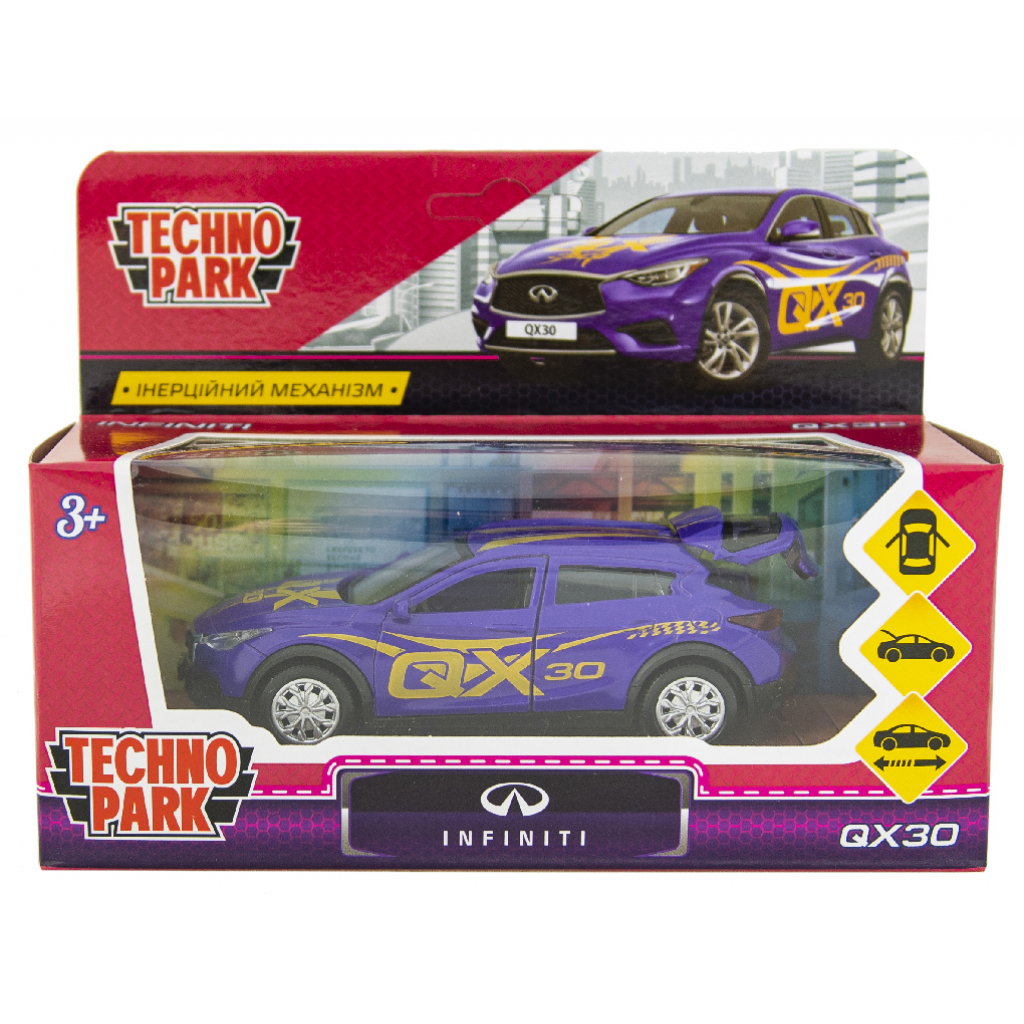 Машина Технопарк GlamCar Infiniti QX30 (QX30-12GRL-PUR) - зображення 8