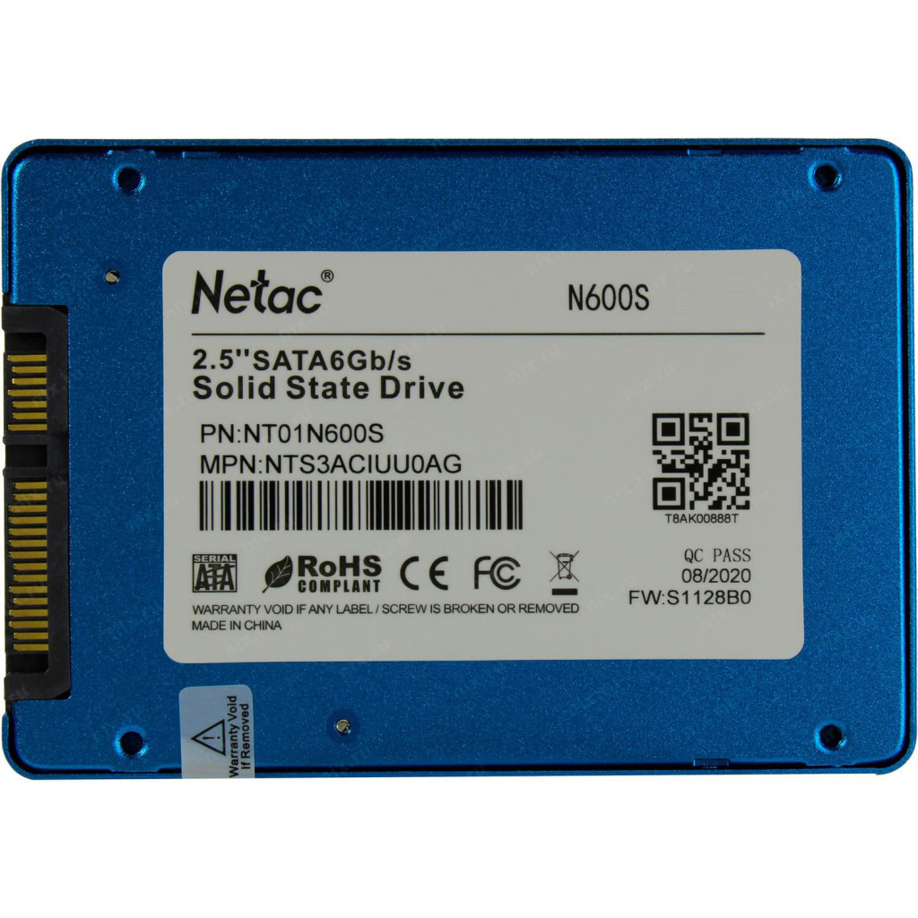 Накопичувач SSD 2.5" 128GB Netac (NT01N600S-128G-S3X) - зображення 2