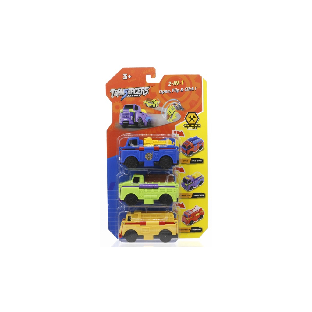 Машина TransRacers 2 в 1 Будівельний транспорт, 3 шт (6586370) - зображення 1