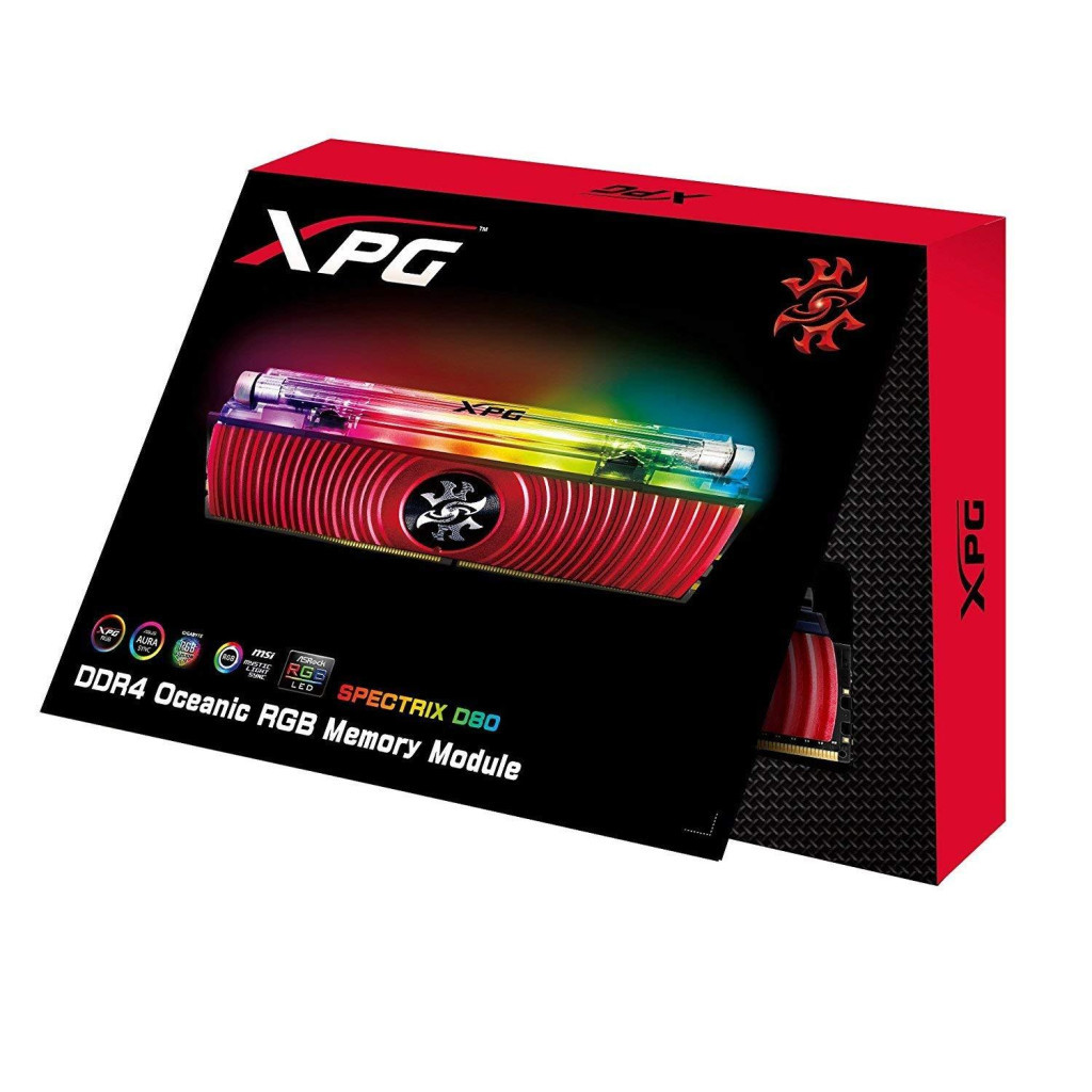 Модуль пам'яті для комп'ютера DDR4 8GB 3600 MHz XPG Spectrix D80 Red ADATA (AX4U360038G17-SR80) - зображення 4