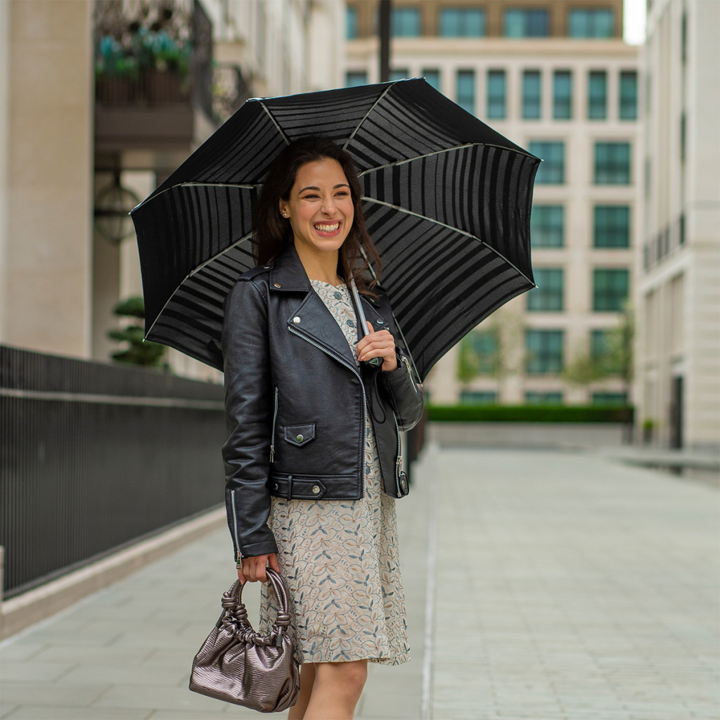 Парасоля Fulton L354-041178 Minilite-2 Silver Stripes (L354-041178) - зображення 2