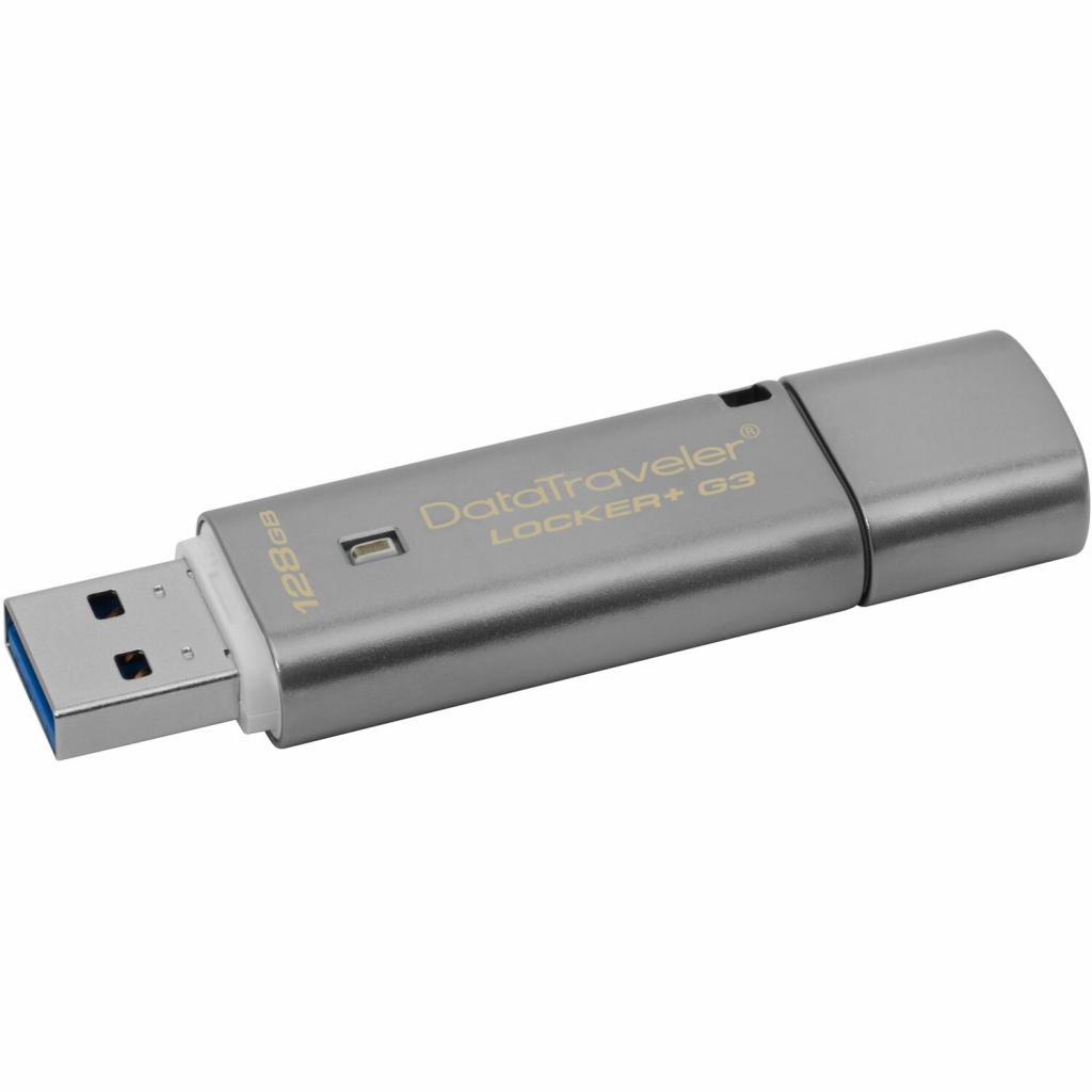 USB флеш накопичувач Kingston 128GB DataTraveler Locker+ G3 USB 3.0 (DTLPG3/128GB) - зображення 3