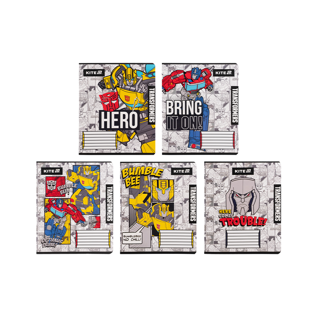 Зошит Kite Transformers, 12 аркушів, клітинка (TF25-232) - зображення 1