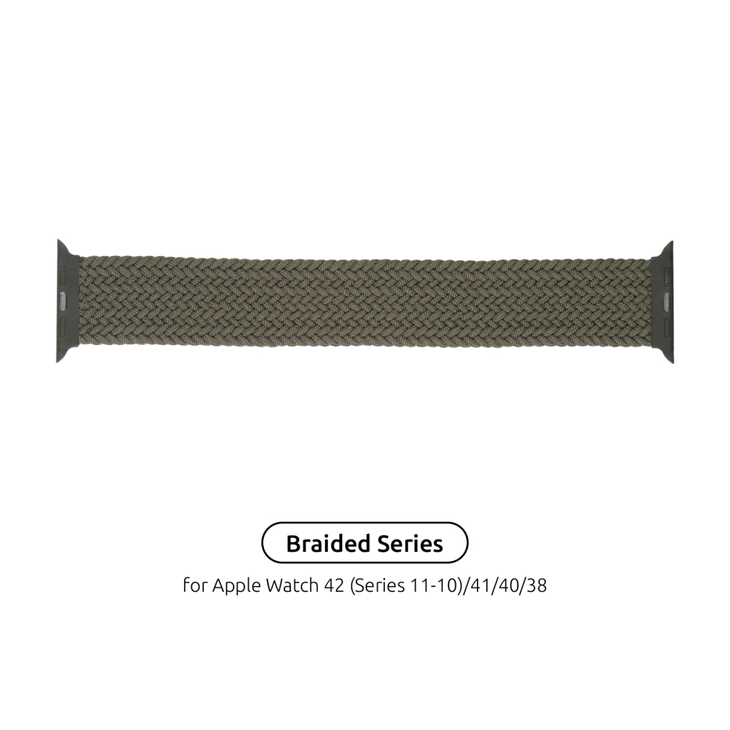 Ремінець до смарт-годинника Armorstandart Braided Solo Loop для Apple Watch 42 (Series 11-10)/41/40/38 Inverness Green Size 4 (132 mm) (ARM58064) - зображення 1