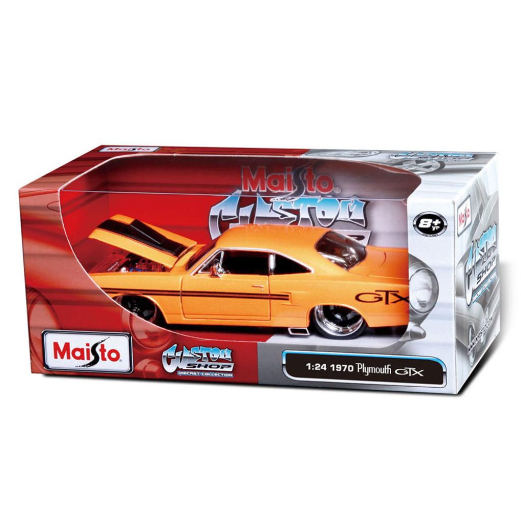 Машина Maisto 1970 Dodge Challenger R/T помаранчевий - тюнінг (1:24) (32518 orange) - зображення 4