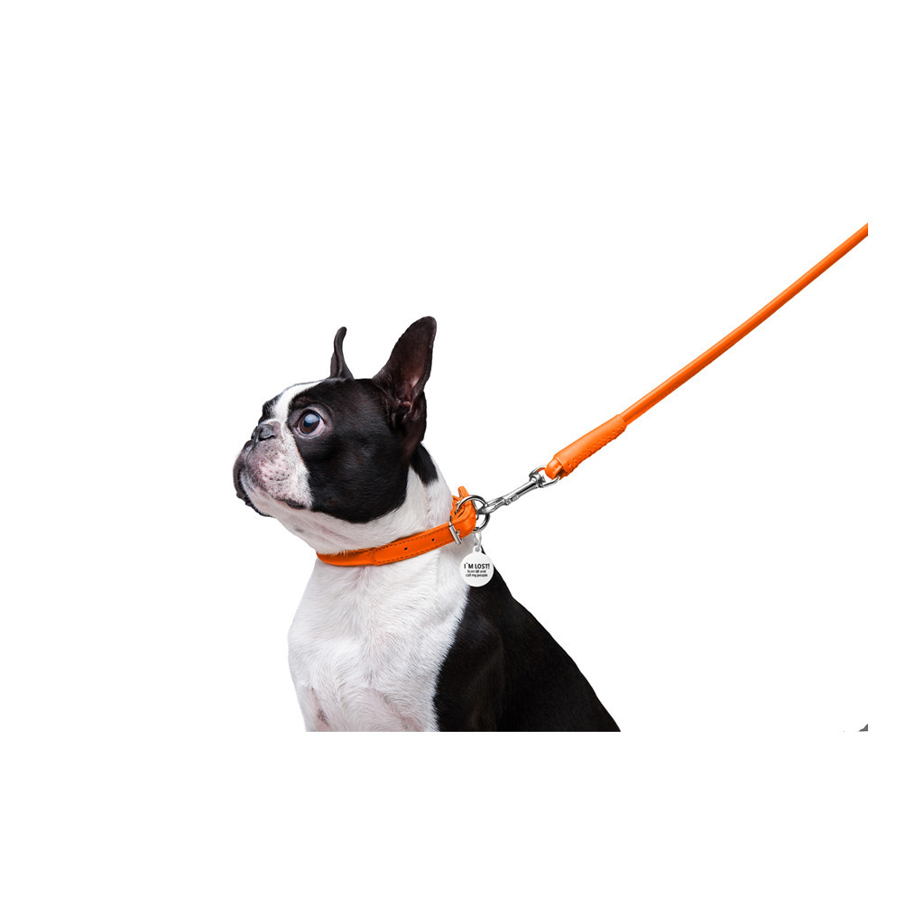 Повідець для собак WAUDOG Glamour круглий XS d 8 мм Д 122 см помаранчевий (33774) - зображення 6