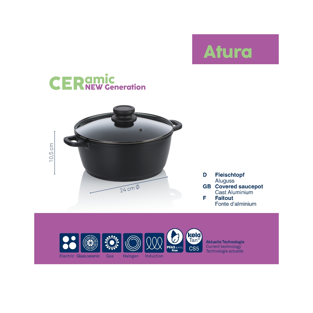 Каструля Kela Atura, з кришкою 24 см, 3.2 л (15171) - зображення 4