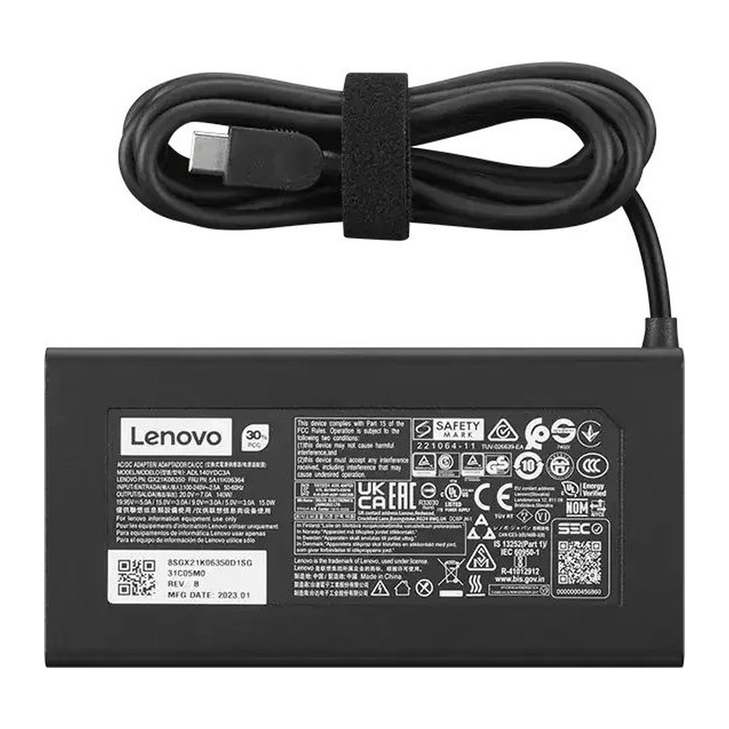 Блок живлення до ноутбуку Lenovo 140W Legion Slim AC (USB-C) (GX21M50626) - зображення 2