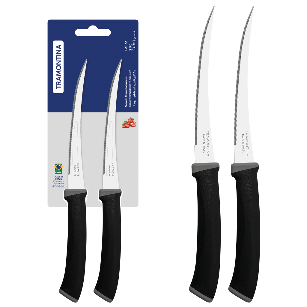 Набір ножів Tramontina Felice Black Tomato 127 мм 2 шт (23495/205) - зображення 4