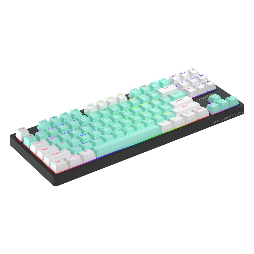 Клавіатура Hator Rockfall 2 Mecha Signature Edition USB Black/Mint/White (HTK-520-BMW) - зображення 3