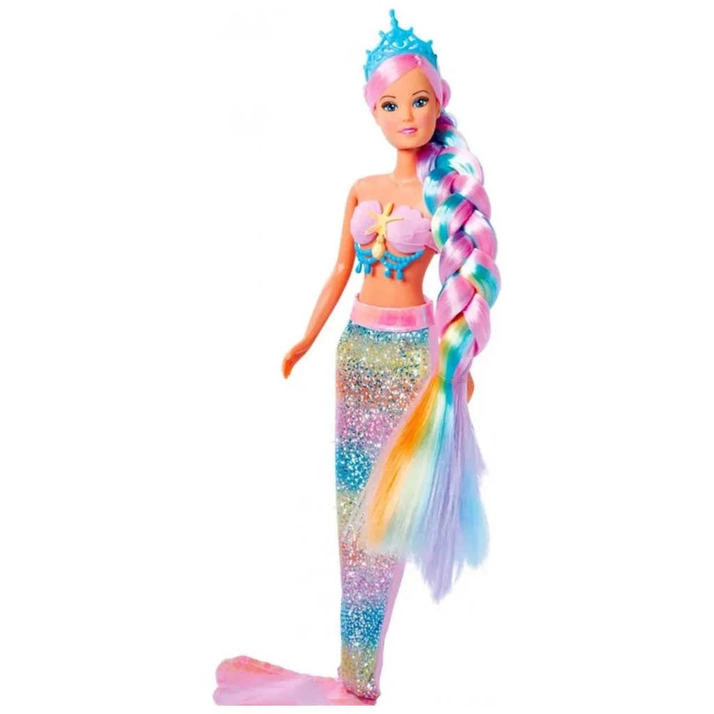 Лялька Simba Штеффі-русалонька Рейнбоу з блискучим хвостом, аксесуари (5733610) - зображення 2