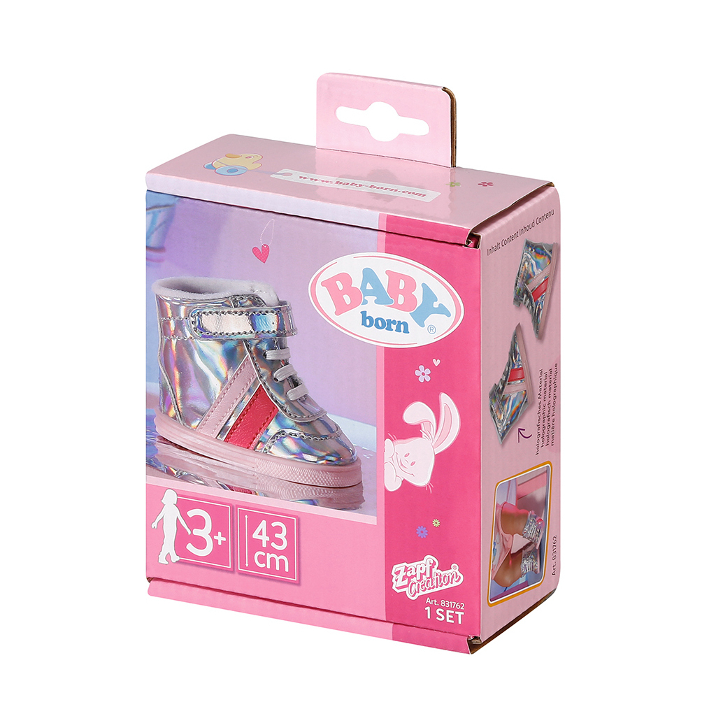 Аксесуар до ляльки Zapf Взуття для ляльки Baby Born - Cріблясті кросівки (831762) - зображення 3