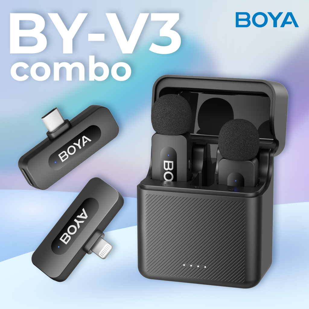 Мікрофон Boya BY-V3 combo Type-C/Lightning Black (BY-V3 Combo) - изображение 7