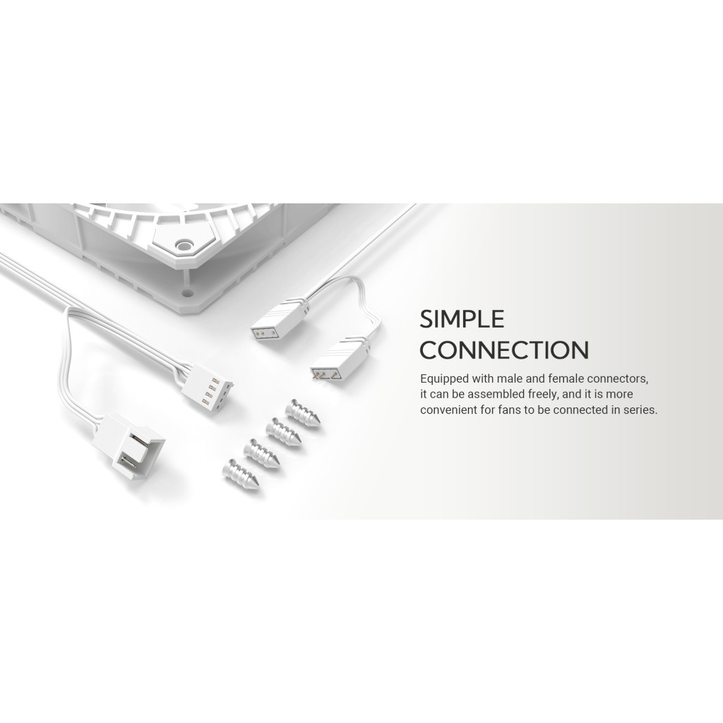 Кулер до корпусу ID-Cooling WF-14025-XT ARGB WHITE - зображення 7